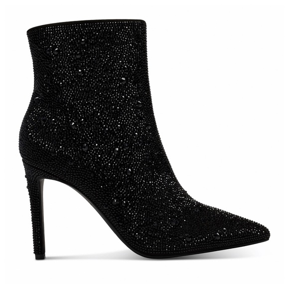 INC International Concepts Reisa Black Sparkling Studs Booties Heels Sz 9 NIB! - Picture 1 of 7